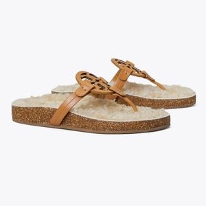 NWT Tory Burch Miller Cloud Shearling Sandals